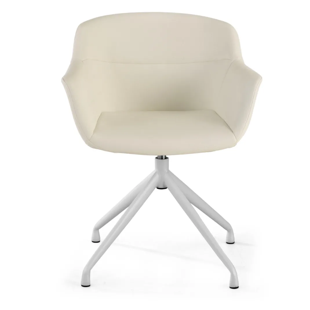 Silla confidente Anne, Giratoria Asiento Ecopiel