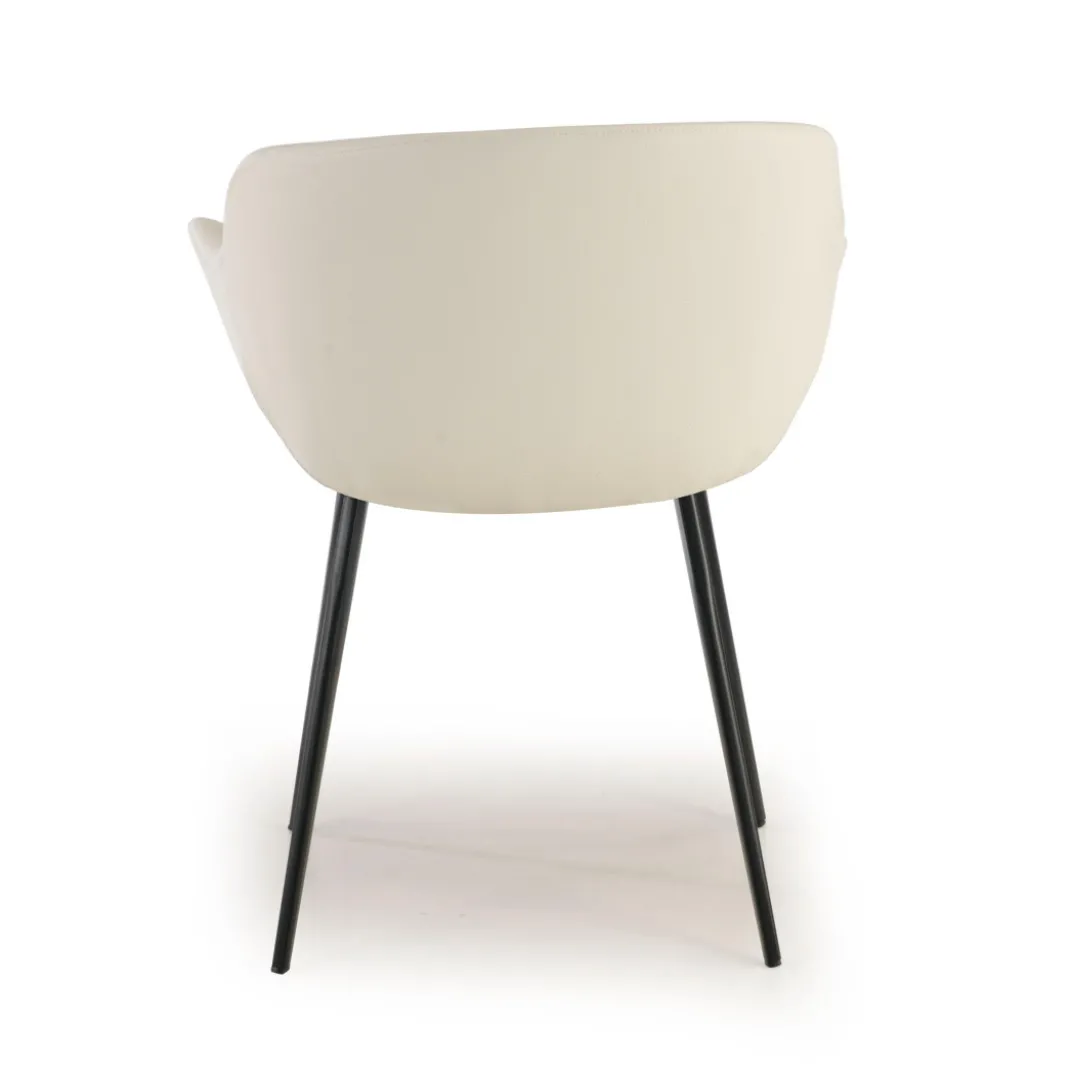 Silla confidente Anne, 4 patas Ecopiel