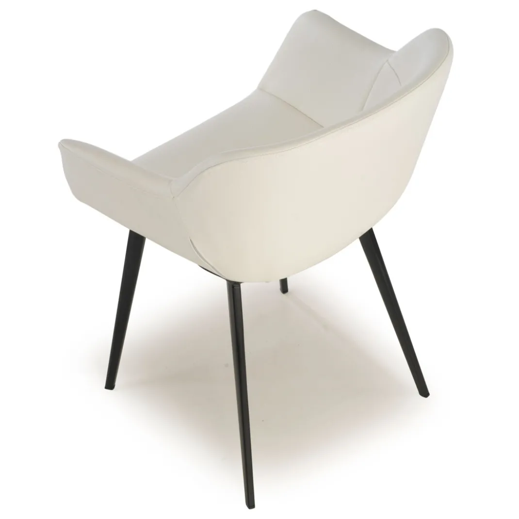 Silla confidente Anne, 4 patas Ecopiel