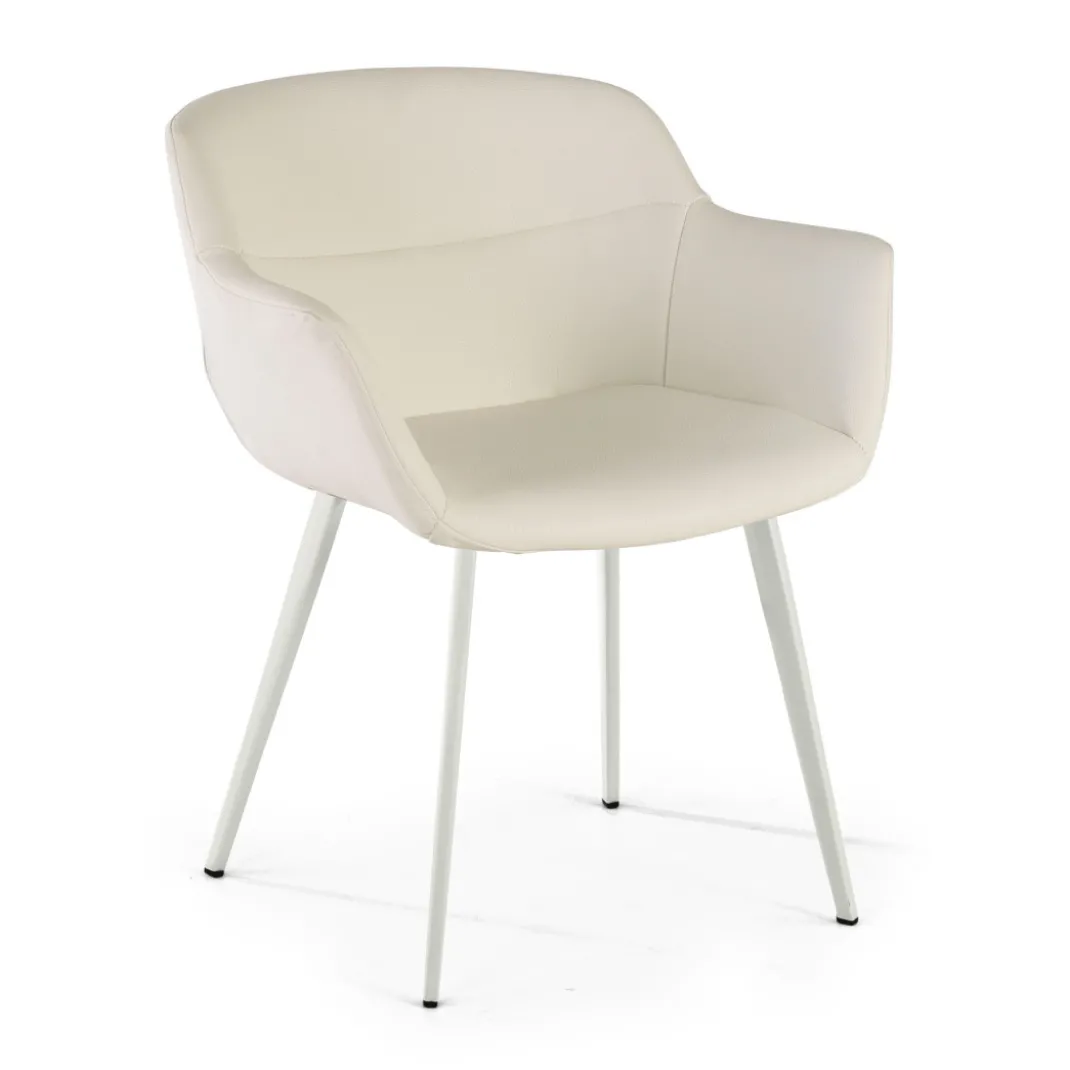 Silla confidente Anne, 4 patas Ecopiel