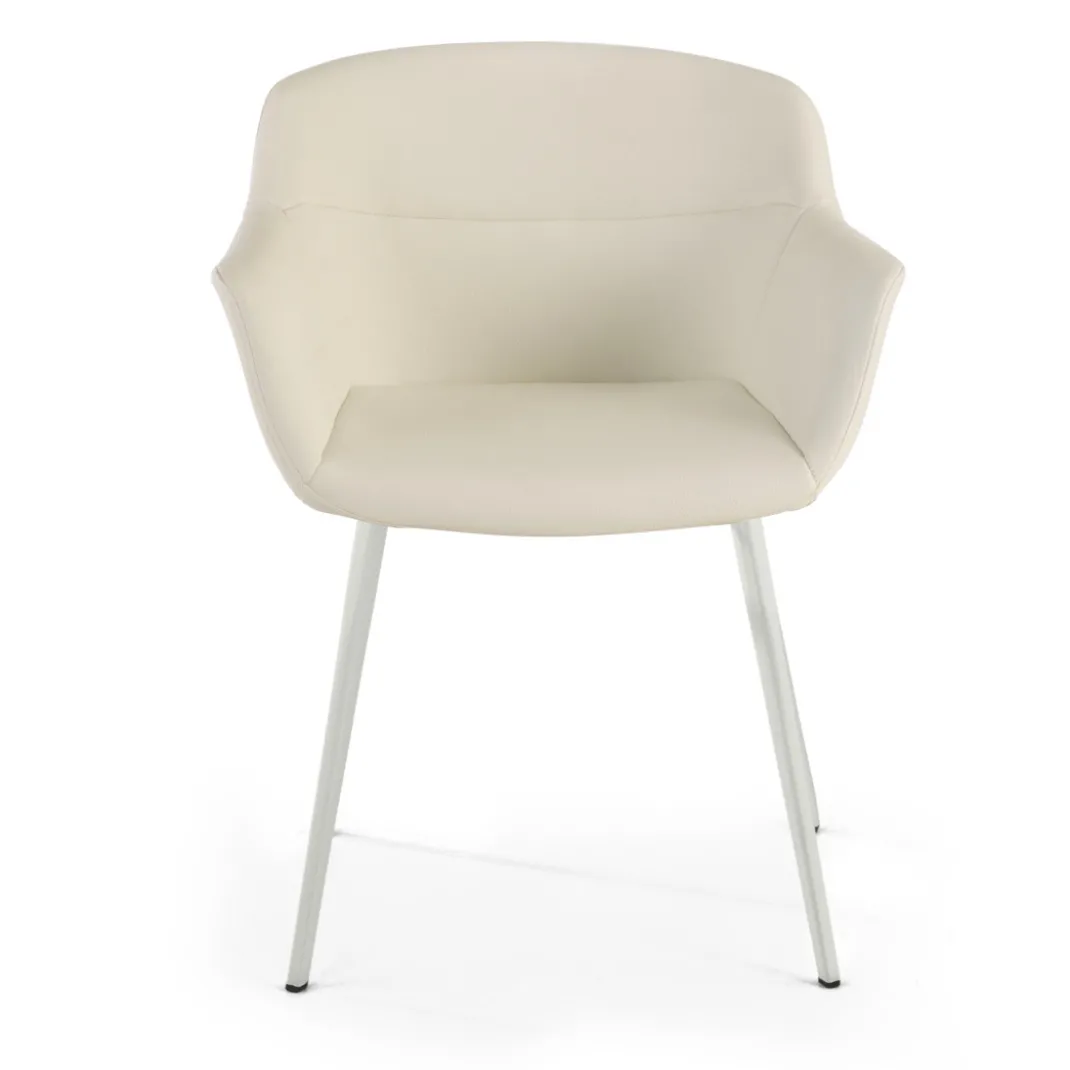 Silla confidente Anne, 4 patas Ecopiel