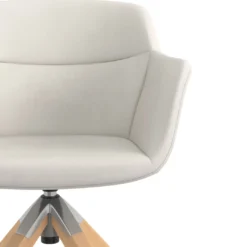Silla confidente Anne, Patas Madera Asiento Ecopiel