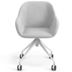 Silla confidente con ruedas moon base de aluminio