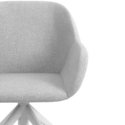 Silla confidente con ruedas moon base de aluminio
