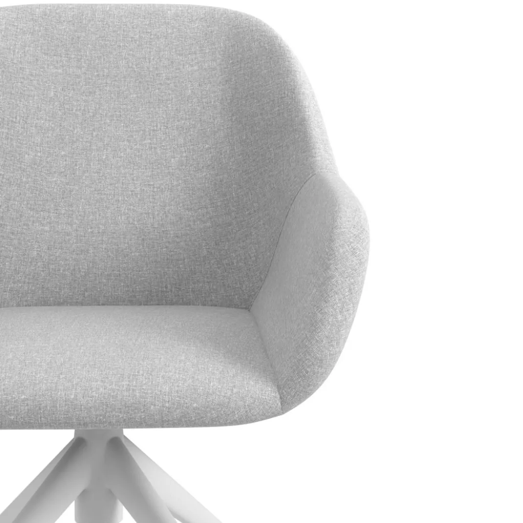 Silla confidente con ruedas moon base de aluminio