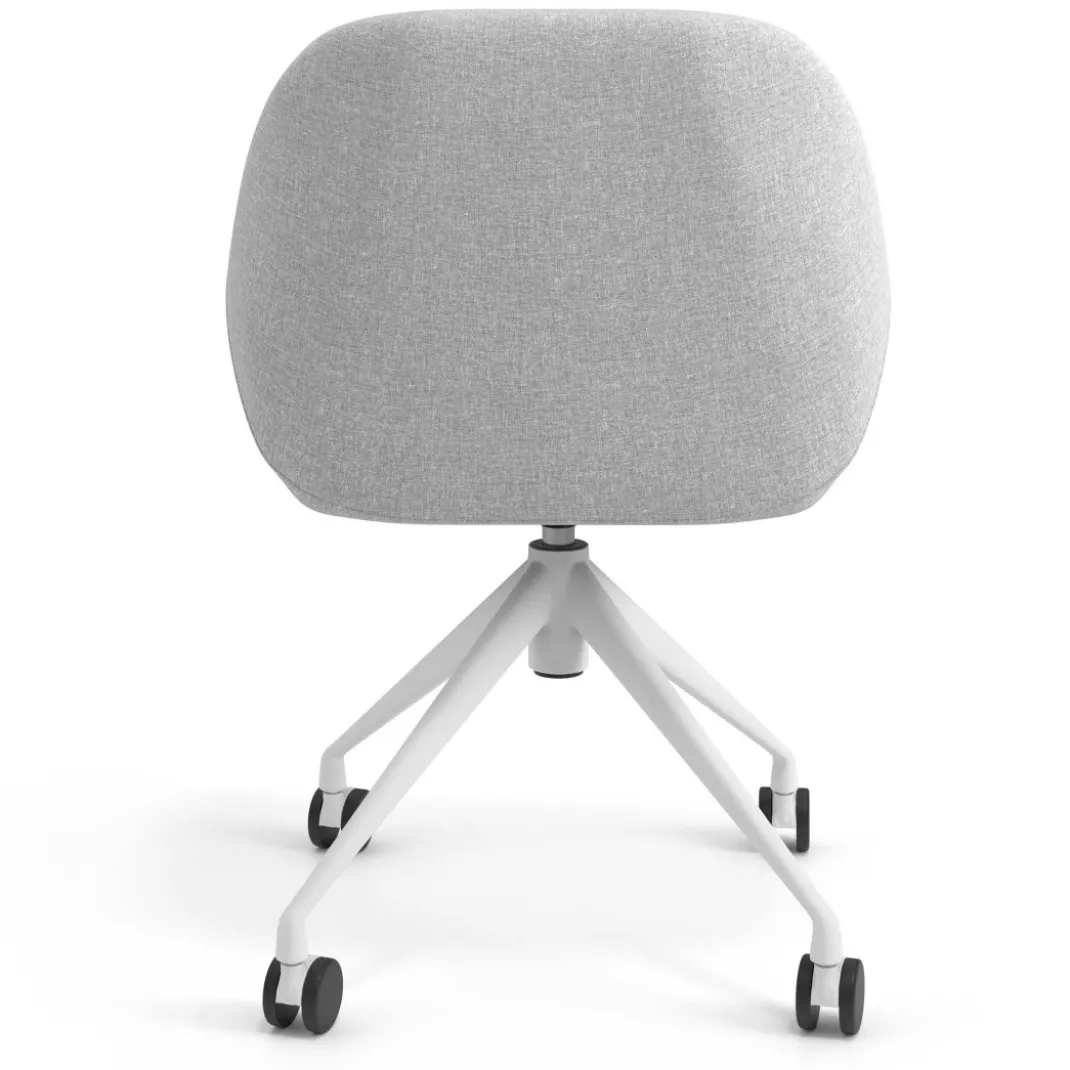 Silla confidente con ruedas moon base de aluminio