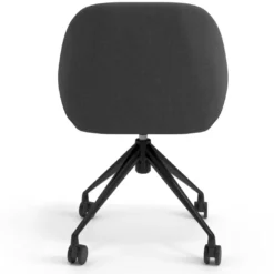 Silla confidente con ruedas moon base de aluminio