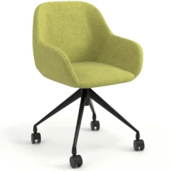 Silla confidente con ruedas moon base de aluminio