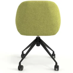 Silla confidente con ruedas moon base de aluminio