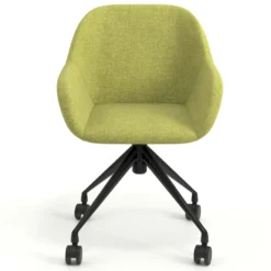 Silla confidente con ruedas moon base de aluminio