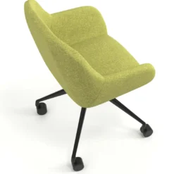 Silla confidente con ruedas moon base de aluminio
