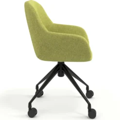Silla confidente con ruedas moon base de aluminio