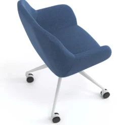 Silla confidente con ruedas moon base de aluminio