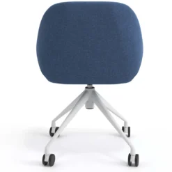 Silla confidente con ruedas moon base de aluminio