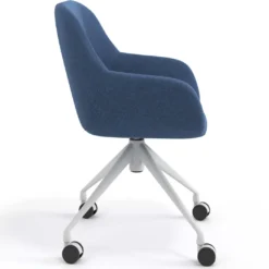Silla confidente con ruedas moon base de aluminio