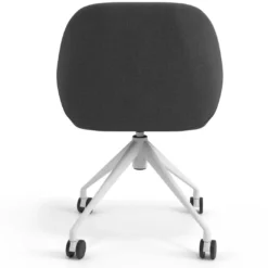 Silla confidente con ruedas moon base de aluminio