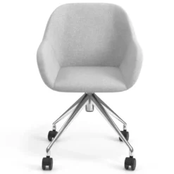 Silla confidente con ruedas moon base de aluminio