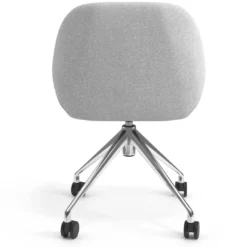 Silla confidente con ruedas moon base de aluminio