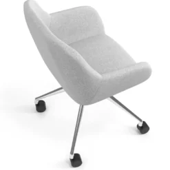 Silla confidente con ruedas moon base de aluminio