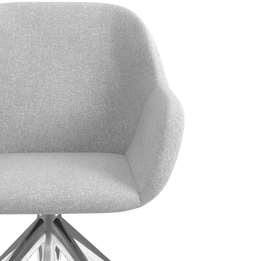 Silla confidente con ruedas moon base de aluminio