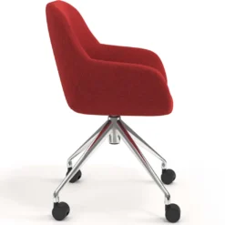 Silla confidente con ruedas moon base de aluminio
