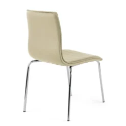 Silla confidente Cube 4 Patas estructura cromo ecopiel