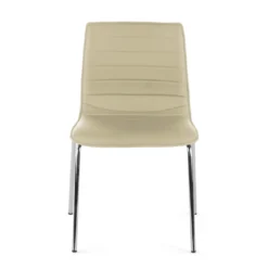 Silla confidente Cube 4 Patas estructura cromo ecopiel