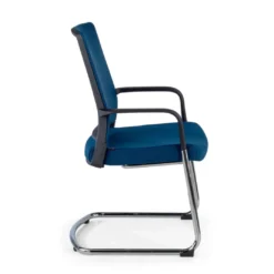 Silla confidente Dante patín, respaldo ergonómico red