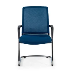 Silla confidente Dante patín, respaldo ergonómico red