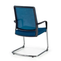 Silla confidente Dante patín, respaldo ergonómico red