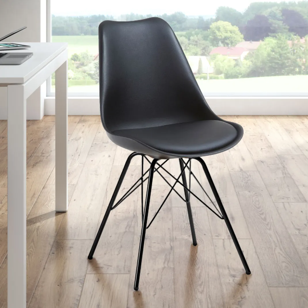 Silla confidente de diseño Nordic, patas de Metal