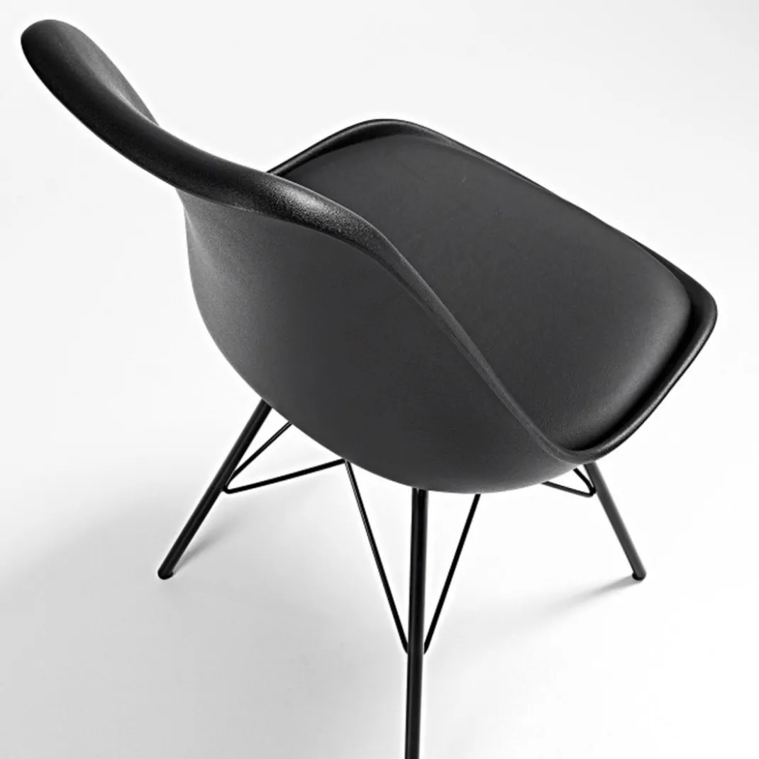 Silla confidente de diseño Nordic, patas de Metal