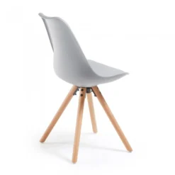 Silla confidente de diseño Nordic, patas de madera