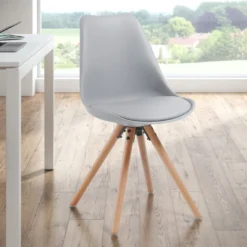 Silla confidente de diseño Nordic, patas de madera