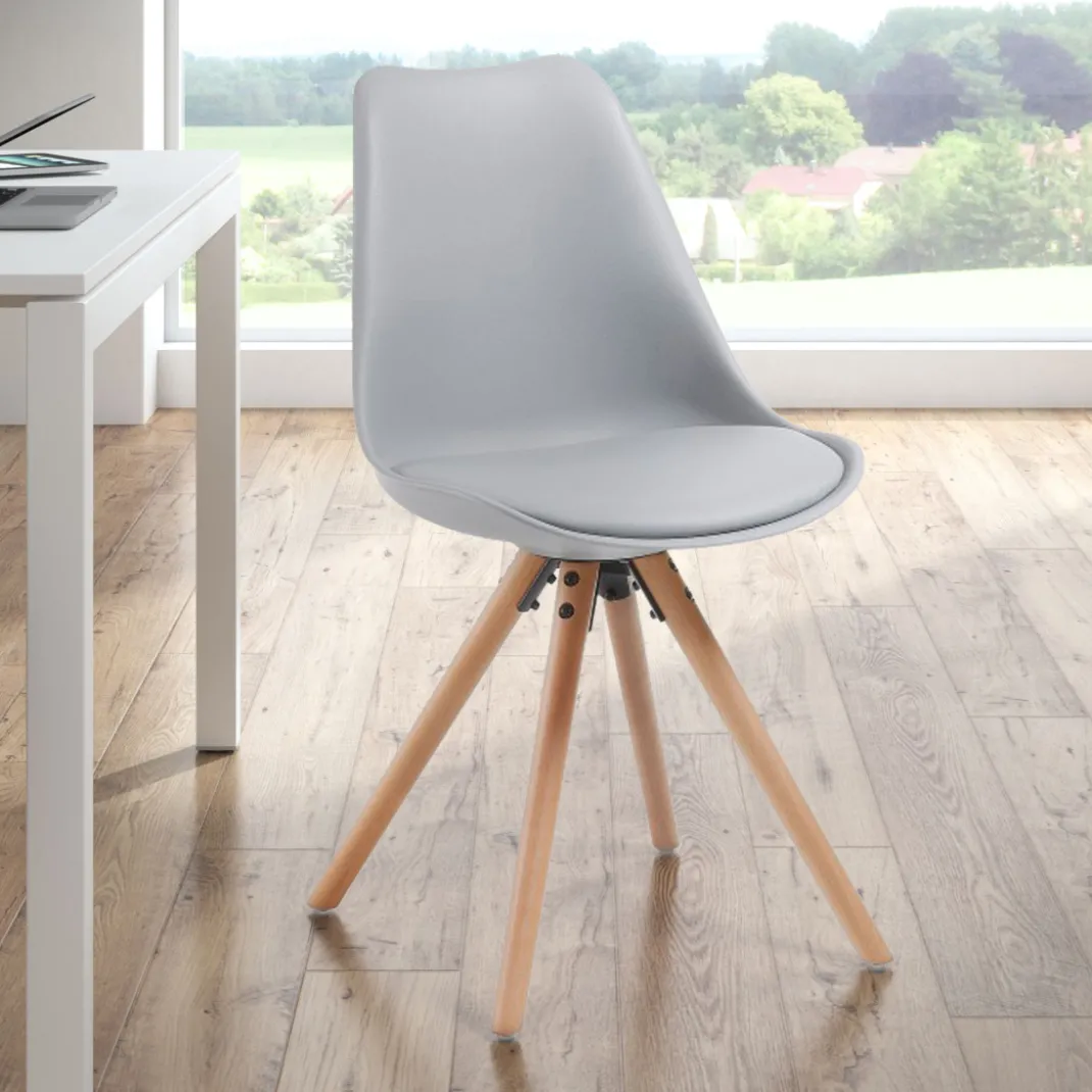 Silla confidente de diseño Nordic, patas de madera