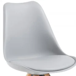 Silla confidente de diseño Nordic, patas de madera