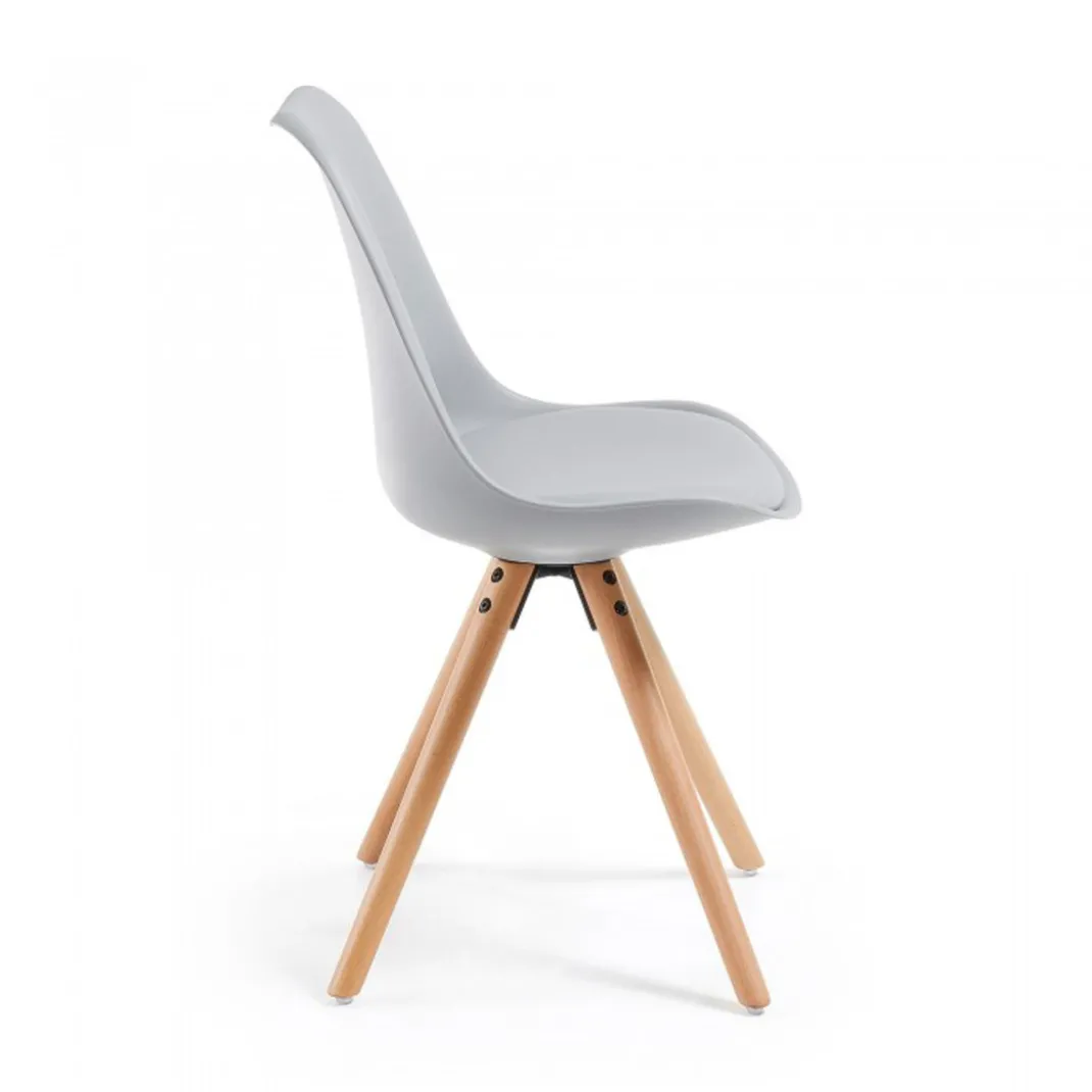 Silla confidente de diseño Nordic, patas de madera