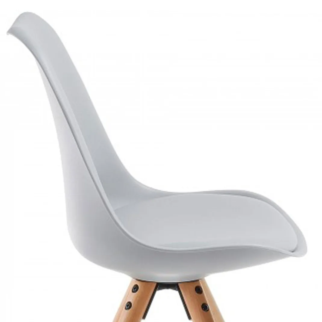 Silla confidente de diseño Nordic, patas de madera