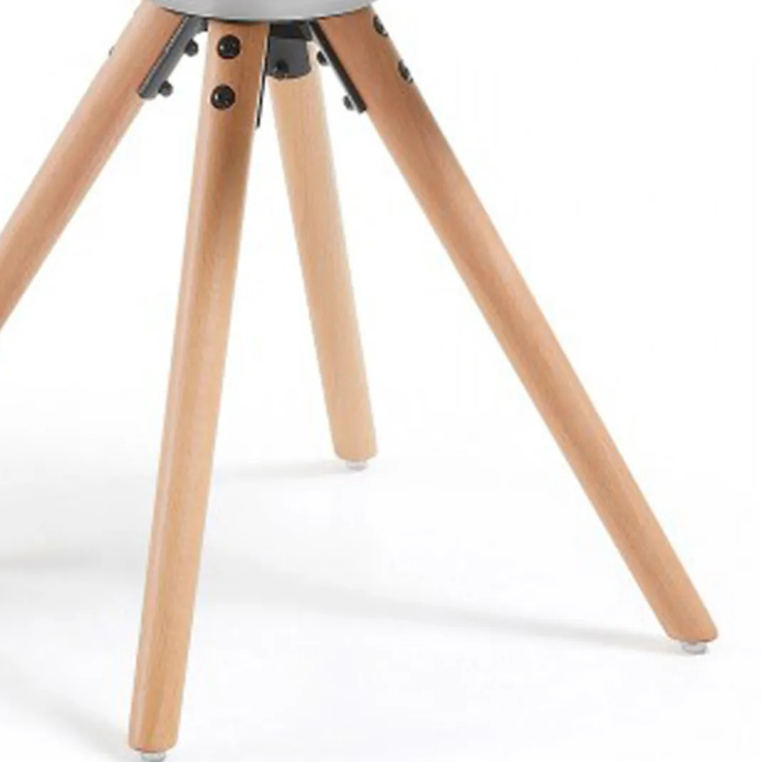 Silla confidente de diseño Nordic, patas de madera