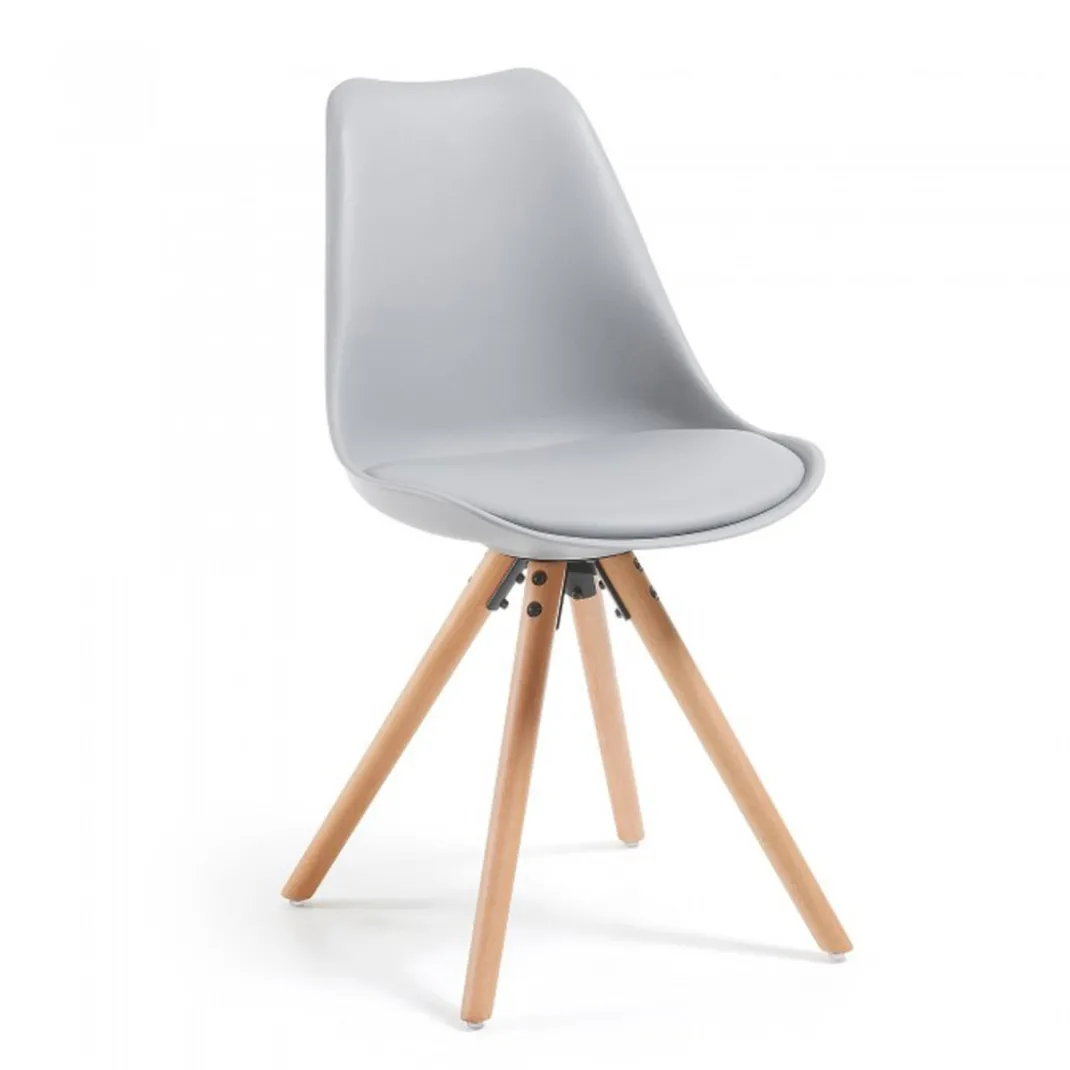 Silla confidente de diseño Nordic, patas de madera