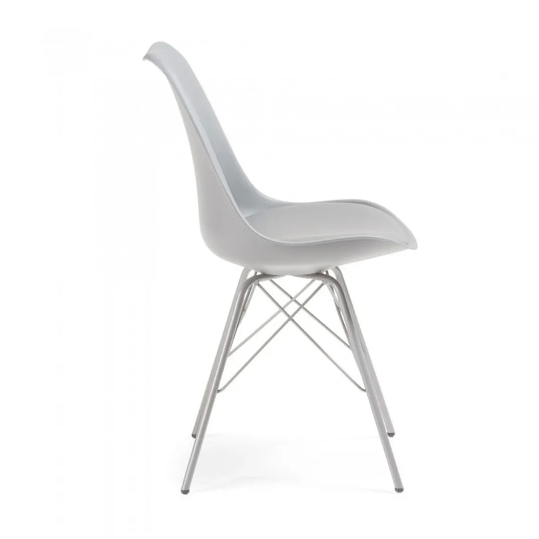 Silla confidente de diseño Nordic, patas de Metal