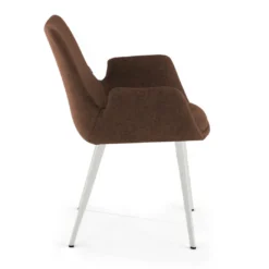 Silla Confidente Elodie, 4 Patas, brazos tapizados, Estructura metálica