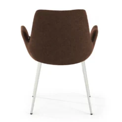 Silla Confidente Elodie, 4 Patas, brazos tapizados, Estructura metálica