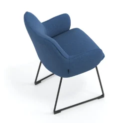 Silla confidente Gala, estructura patín