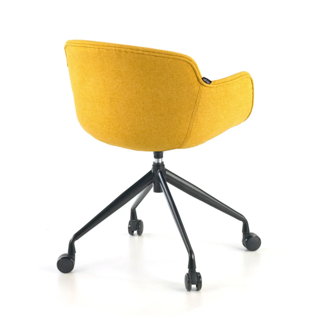 Silla Confidente Ivonne, Giratoria con ruedas, Tapizada
