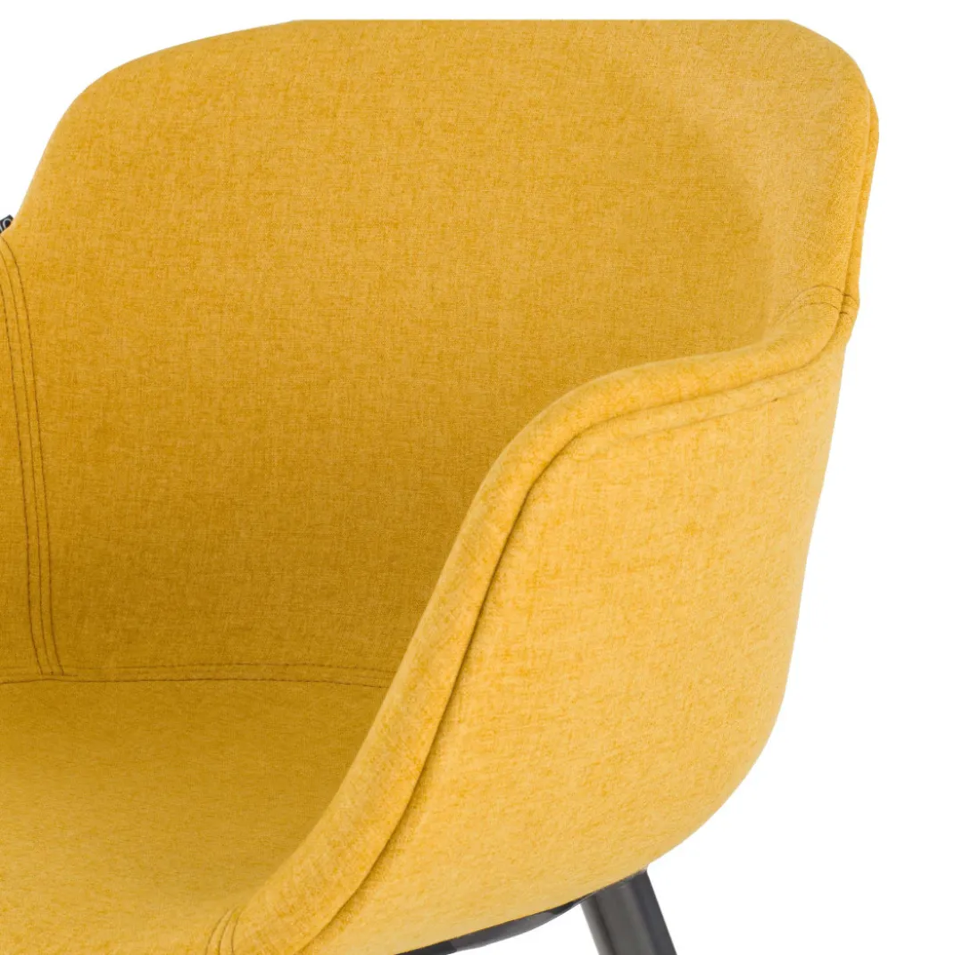 Silla Confidente Ivonne, Giratoria con ruedas, Tapizada
