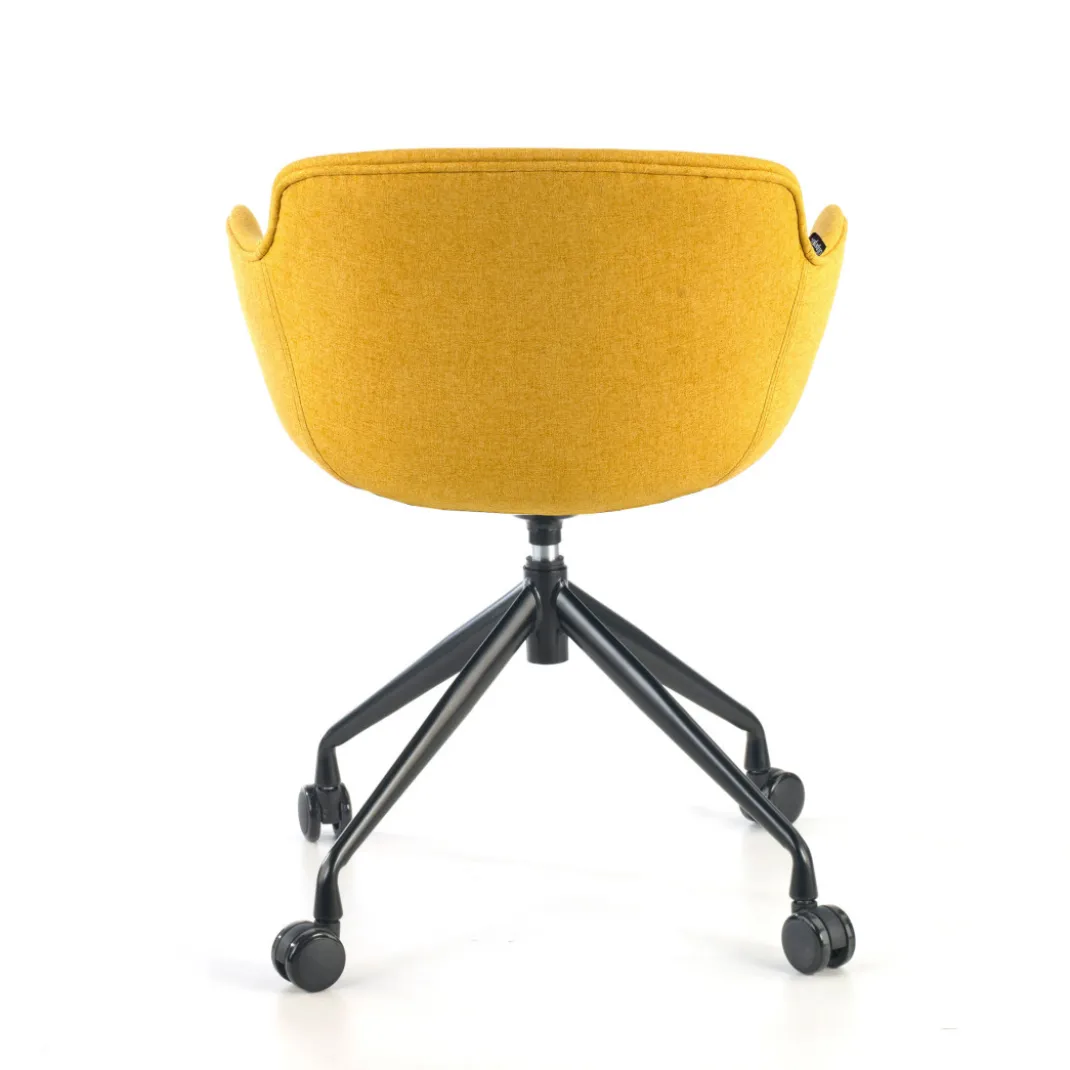 Silla Confidente Ivonne, Giratoria con ruedas, Tapizada
