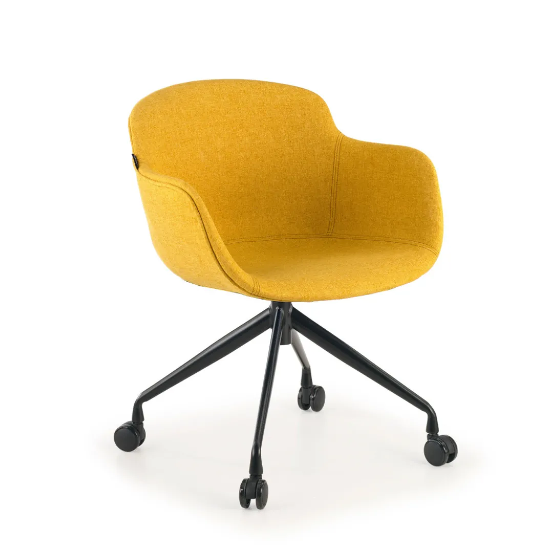 Silla Confidente Ivonne, Giratoria con ruedas, Tapizada