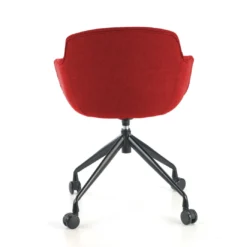 Silla Confidente Ivonne, Giratoria con ruedas, Tapizada