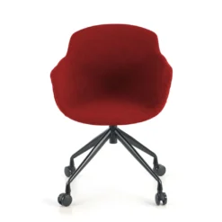 Silla Confidente Ivonne, Giratoria con ruedas, Tapizada